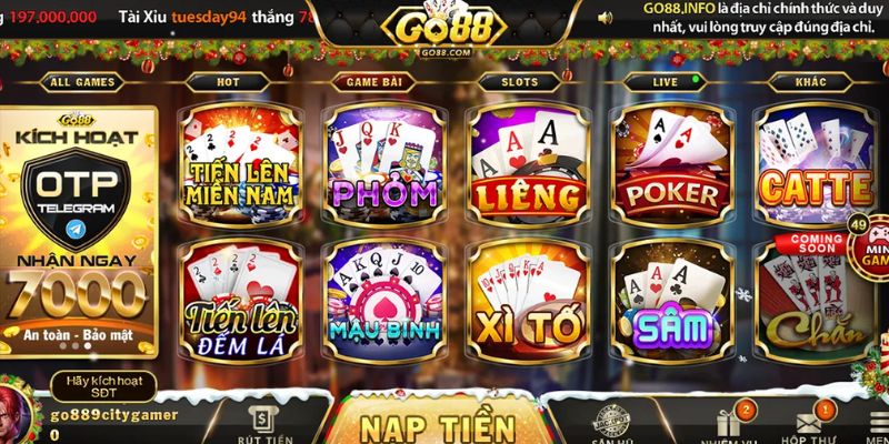 Tìm hiểu chung về game bài đổi thưởng tại Go88