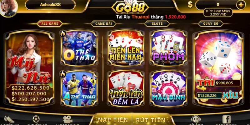 Nạp tiền Go88 để có cơ hội trải nghiệm một kho tàng giải trí bất tận